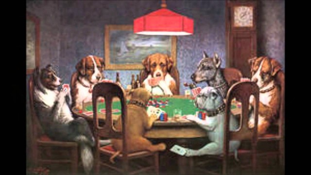 Dogs Playing Poker by Cassius Coolidge- Painting(video)